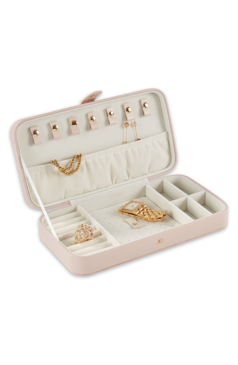 Bey-Berk Travel Jewlery Storage Case, Alternate, color, Pink