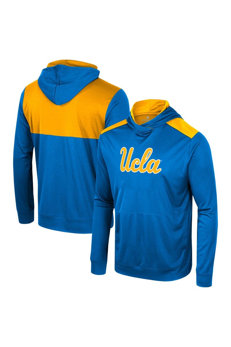 Men's Colosseum Blue UCLA Bruins Warm Up Long Sleeve Hoodie T-Shirt, Main, color, Blue