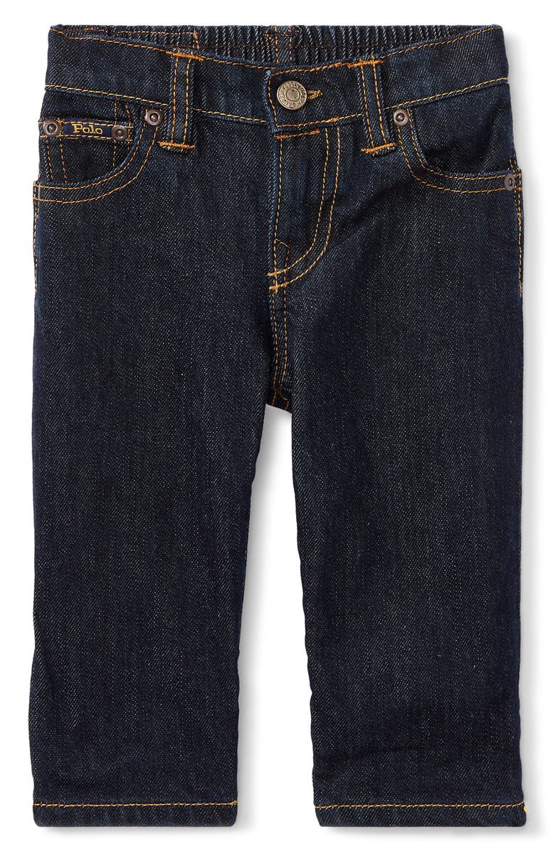 Ralph Lauren Hampton Straight Fit Jeans, Main, color, Vestry Wash Stretch
