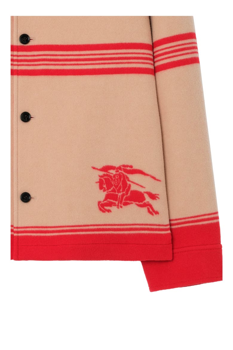 Striped Wool Nylon Jacket, Alternate, color, Crayon red