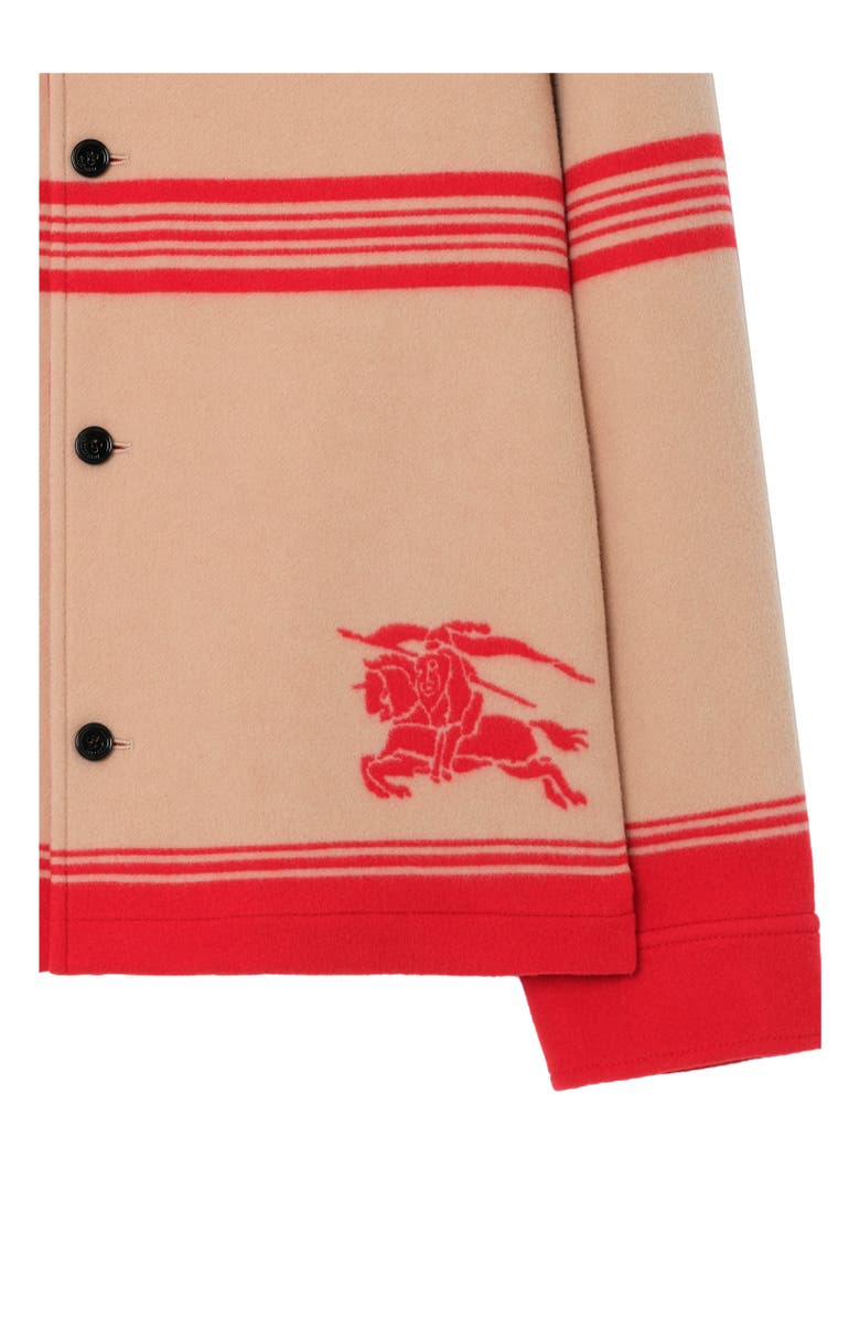 Burberry Striped Wool Nylon Jacket, Alternate, color, Crayon Red