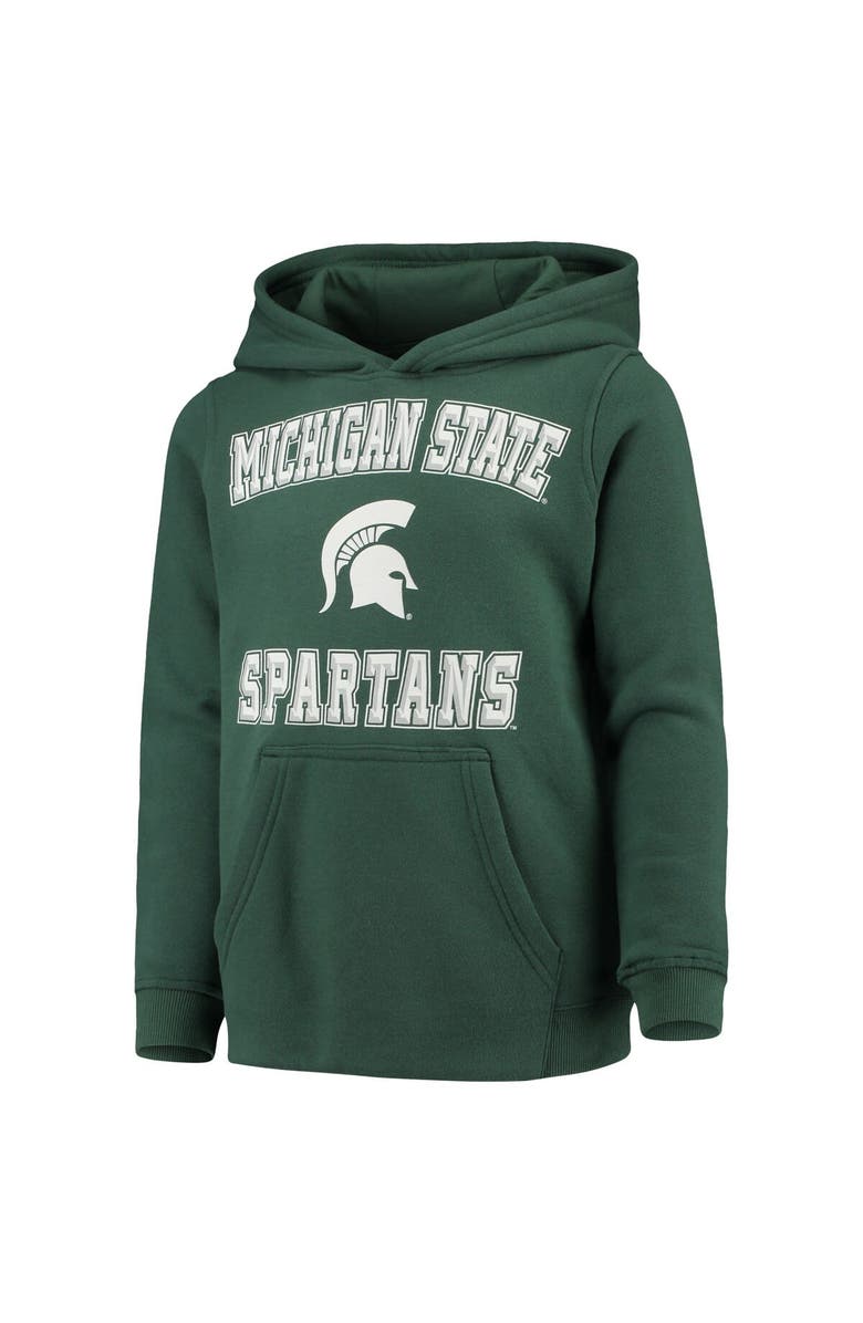 Outerstuff Youth Green Michigan State Spartans Big Bevel Pullover Hoodie, Alternate, color, 