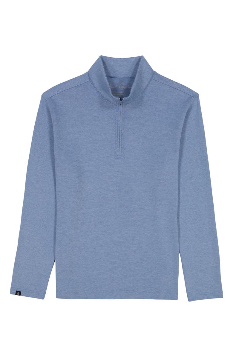 Robert Graham Troland Quarter Zip Top, Alternate, color, Chambray Blue