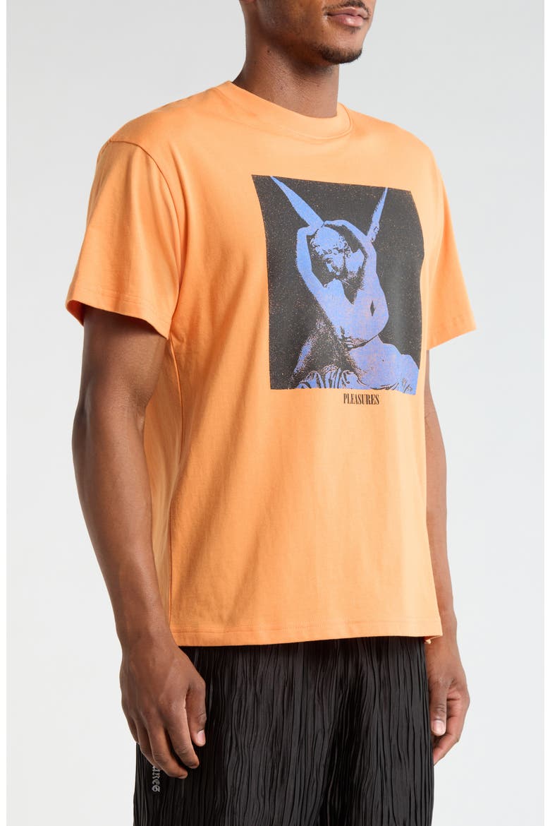 Angel Graphic Print T-Shirt, Alternate, color, ORANGE
