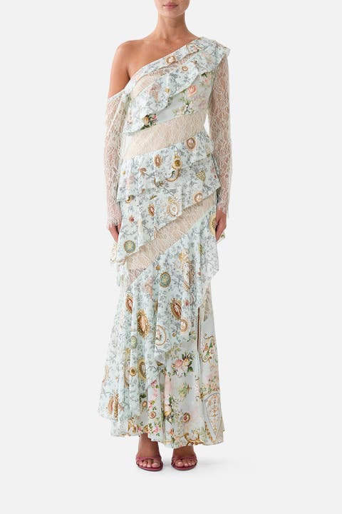 Asymmetric Frill Panelled Dress