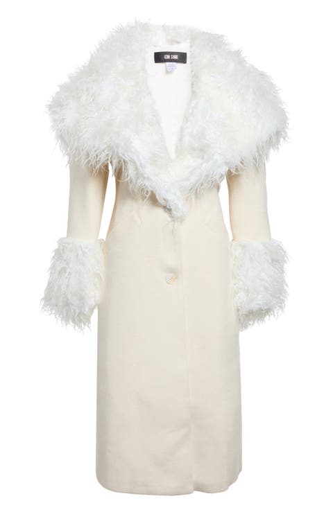 Yun Faux Fur Trim Coat