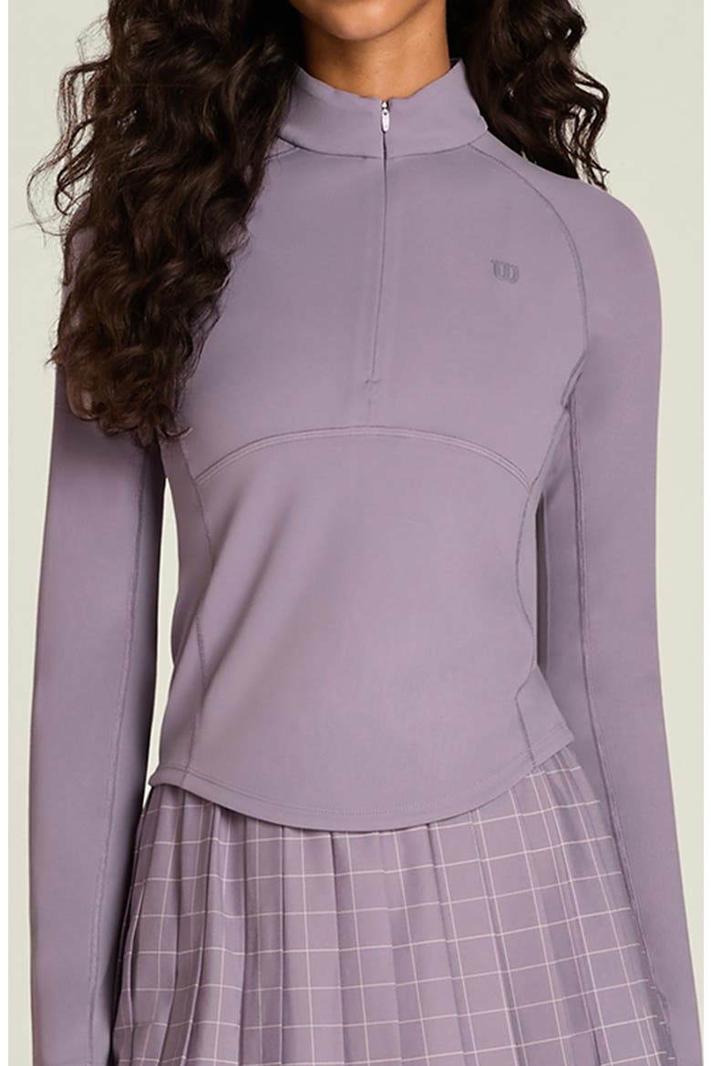 Advantage Performance Half Zip Top, Main, color, PURPLE ASH