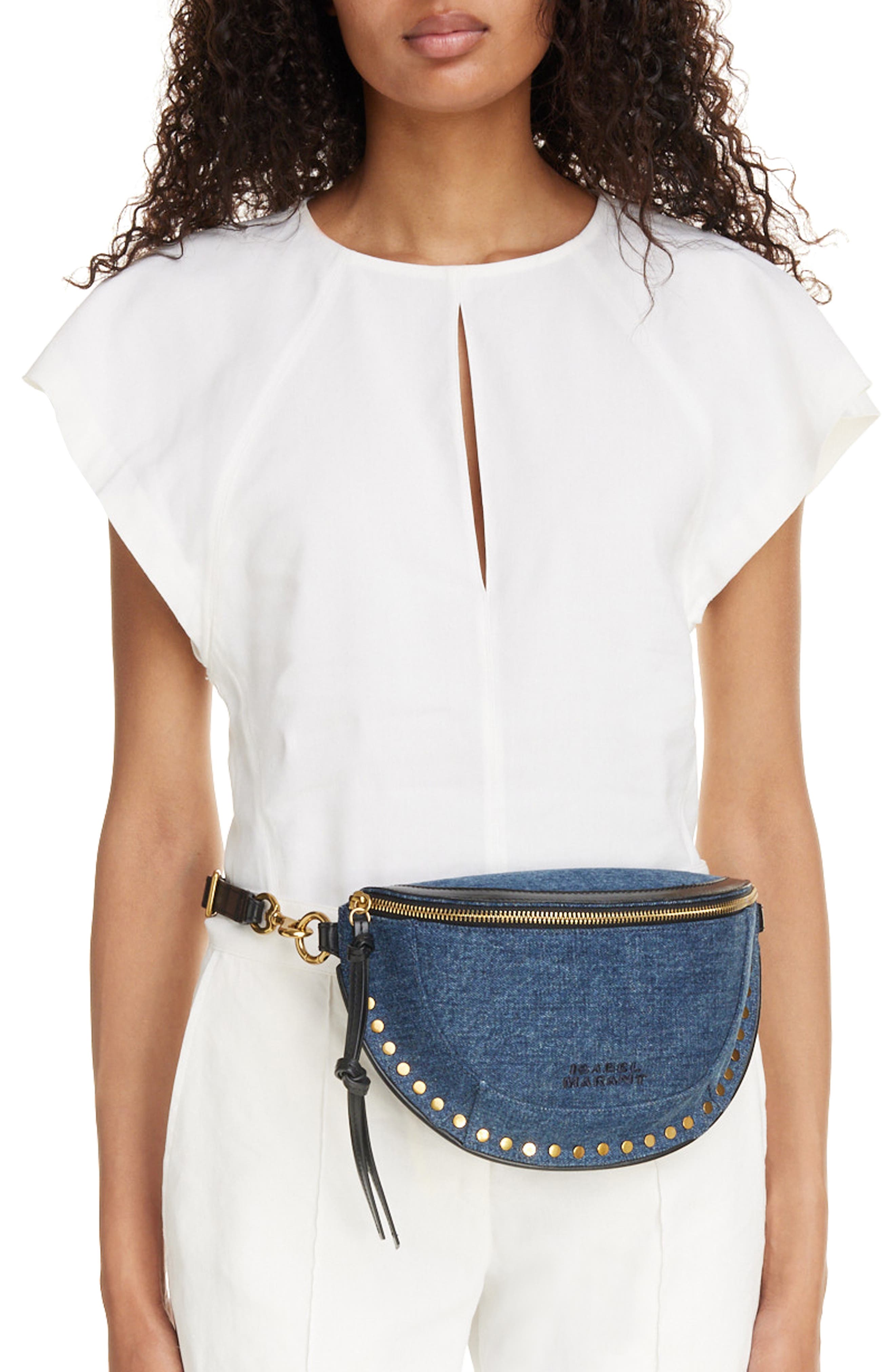 Isabel Marant Skano Denim Crossbody Bag, Alternate, color, 