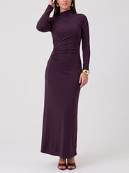 RACHEL Rachel Roy Ramy Asymmetrical High Neck Maxi Dress