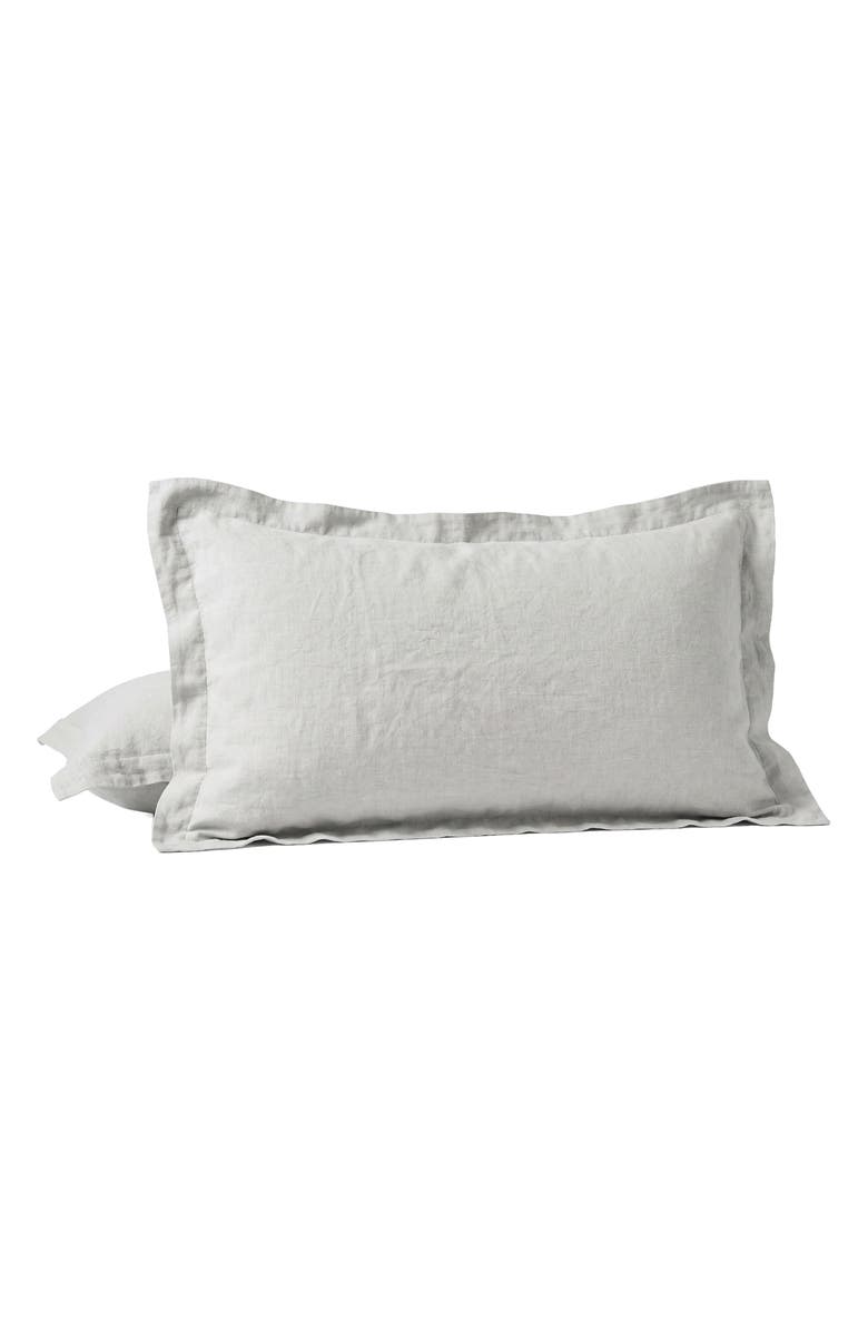Coyuchi Relaxed Organic Linen Pillow Sham, Main, color, Fog