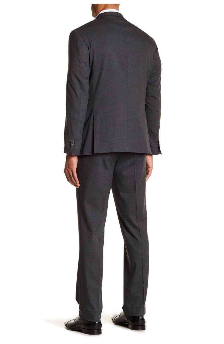 Reaction Kenneth Cole Gray Check Two Button Notch Lapel Performance Stretch Slim Fit Suit, Alternate, color, 