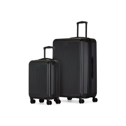 Bugatti Singapore 2 Piece Hardside Luggage Set With Expansion In Black