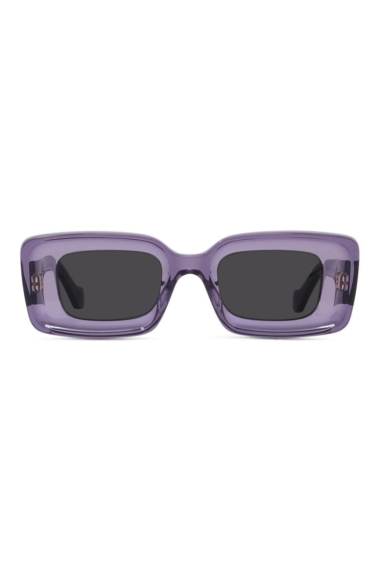 Chunky Anagram 46mm Rectangular Sunglasses, Main, color, VIOLET/ OTHER / SMOKE