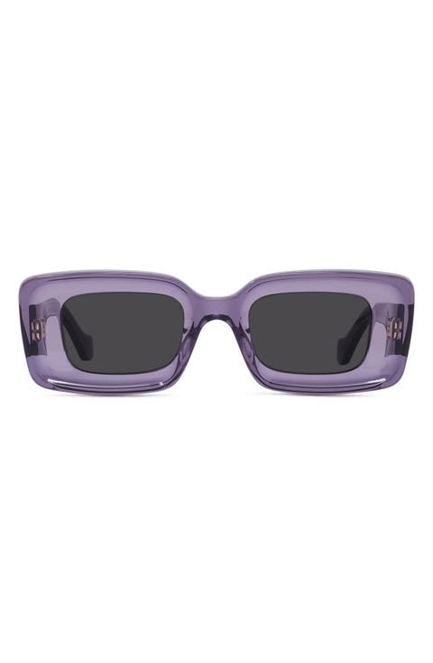 Chunky Anagram 46mm Rectangular Sunglasses