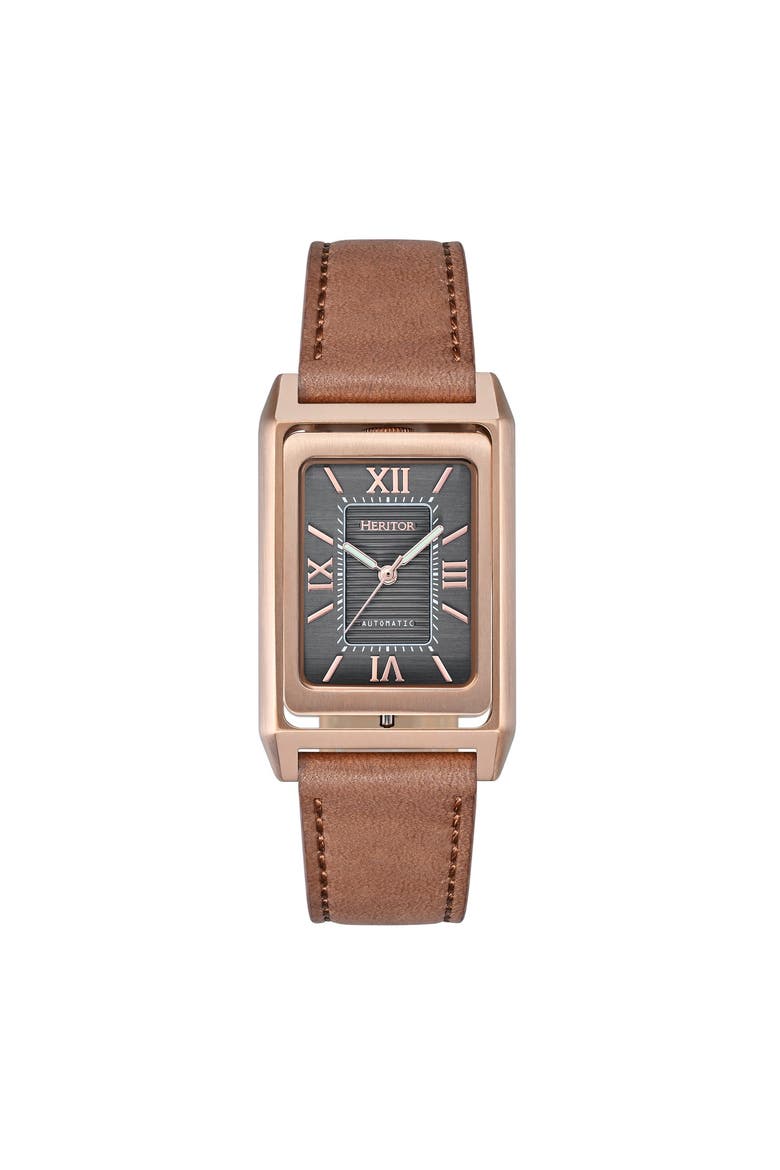 Esteban Mens Automatic Watch, Main, color, Brown