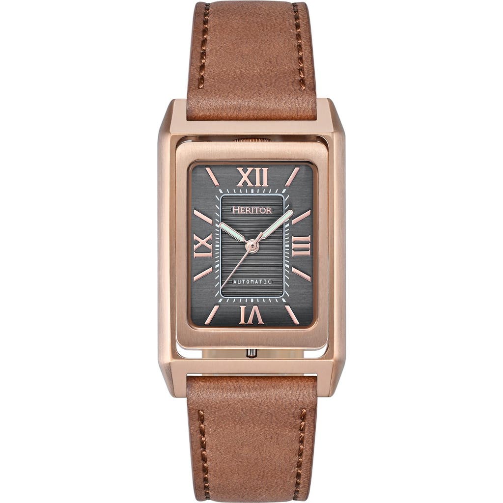 Heritor Automatic Esteban Mens Automatic Watch In Brown