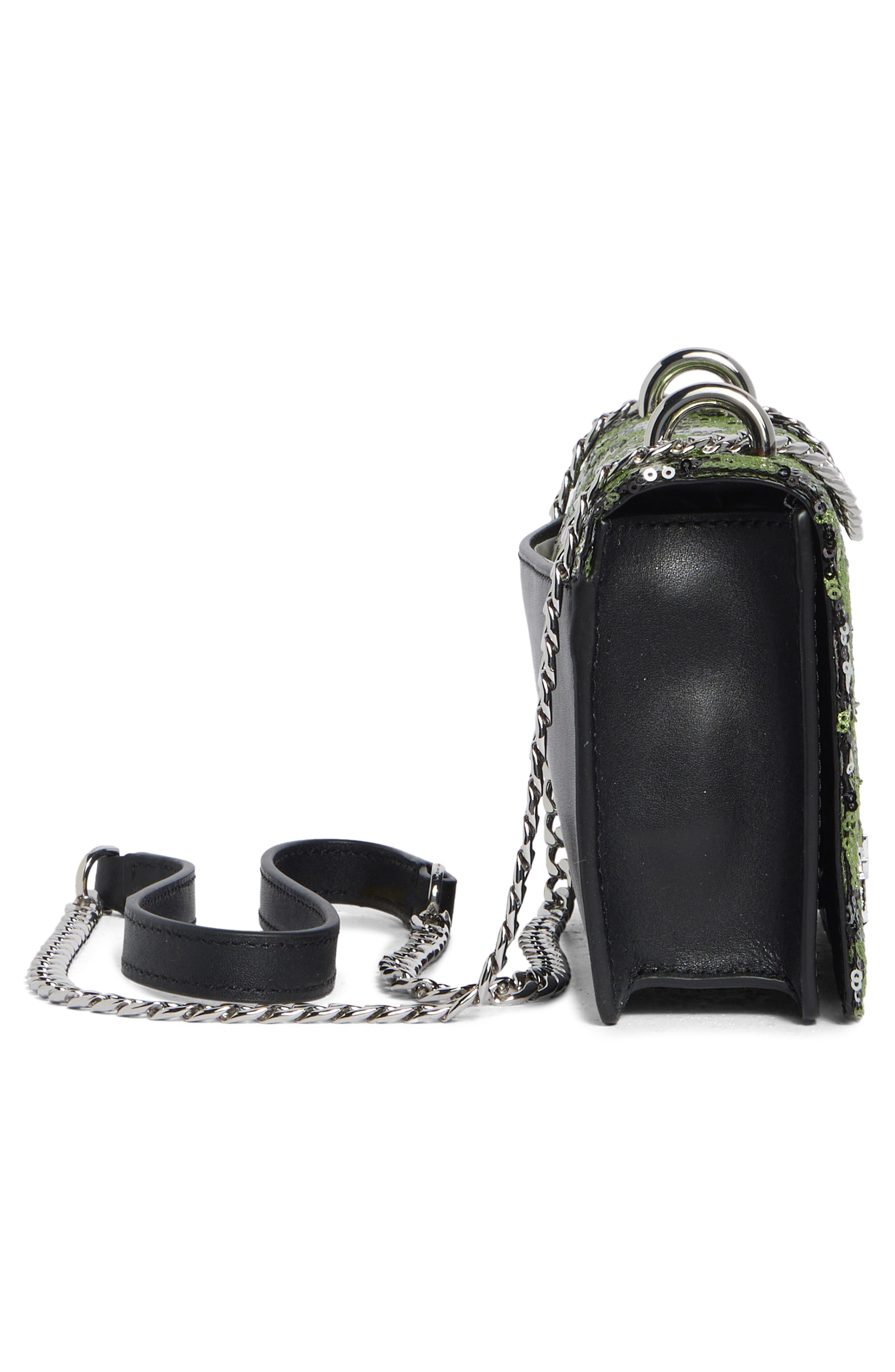 Double Take Sequin Leopard Crossbody Bag, Alternate, color, GREEN MULTI