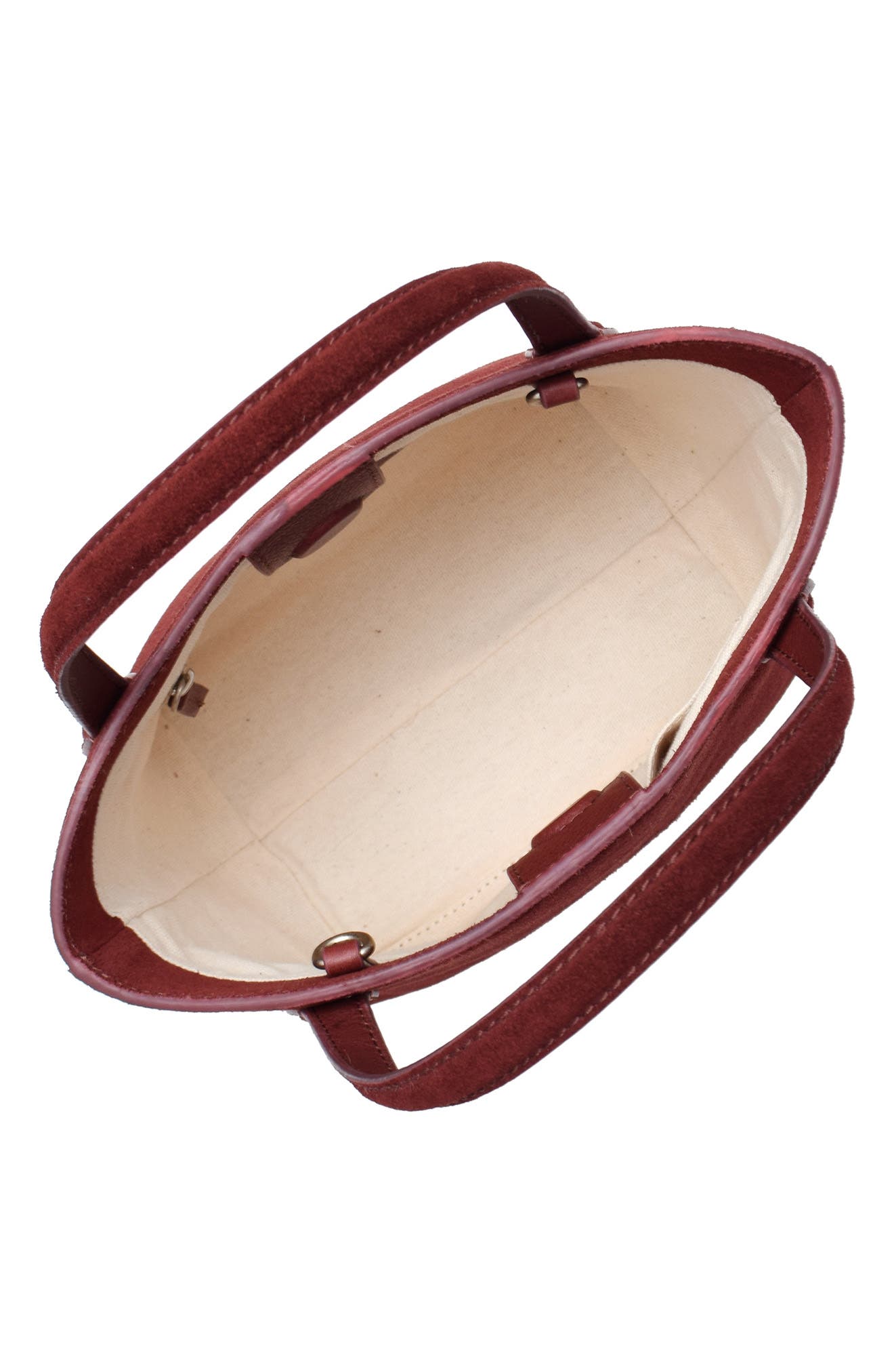 New Amsterdam Leatherworks Asher Suede Crossbody Tote Bag, Alternate, color, Claret