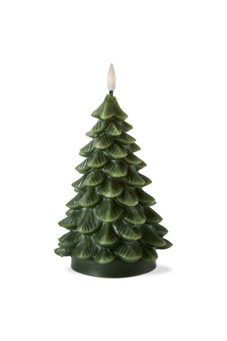 Large Pine Tree LED Flameless Candle - Christmas Decor, Main, color, Green