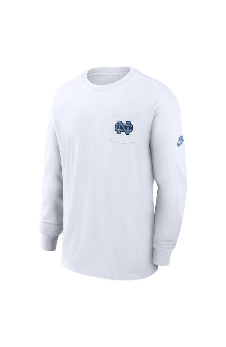 Nike Men's Nike White North Carolina Tar Heels Legacy Max90 Pocket Long Sleeve T-Shirt, Alternate, color, 
