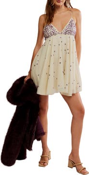 Free People Noel Shine Sequin Tulle Minidress