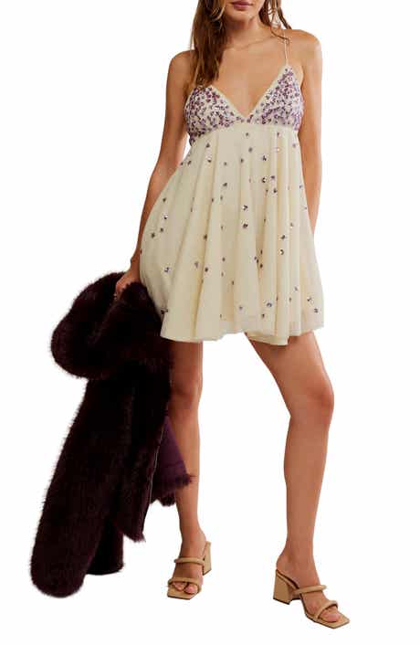 Free People Noel Shine Sequin Tulle Minidress