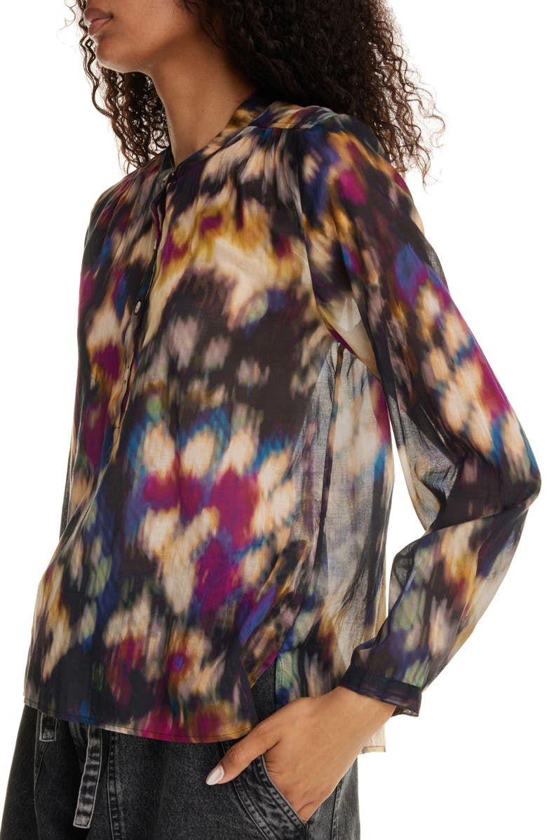 Isabel Marant Étoile Maria Print Cotton Shirt, Alternate, color, 