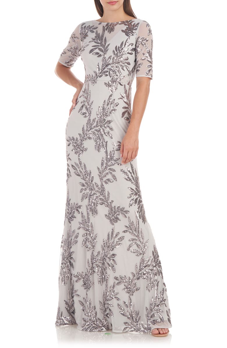 JS Collections Chloe Sequin Gown, Main, color, 