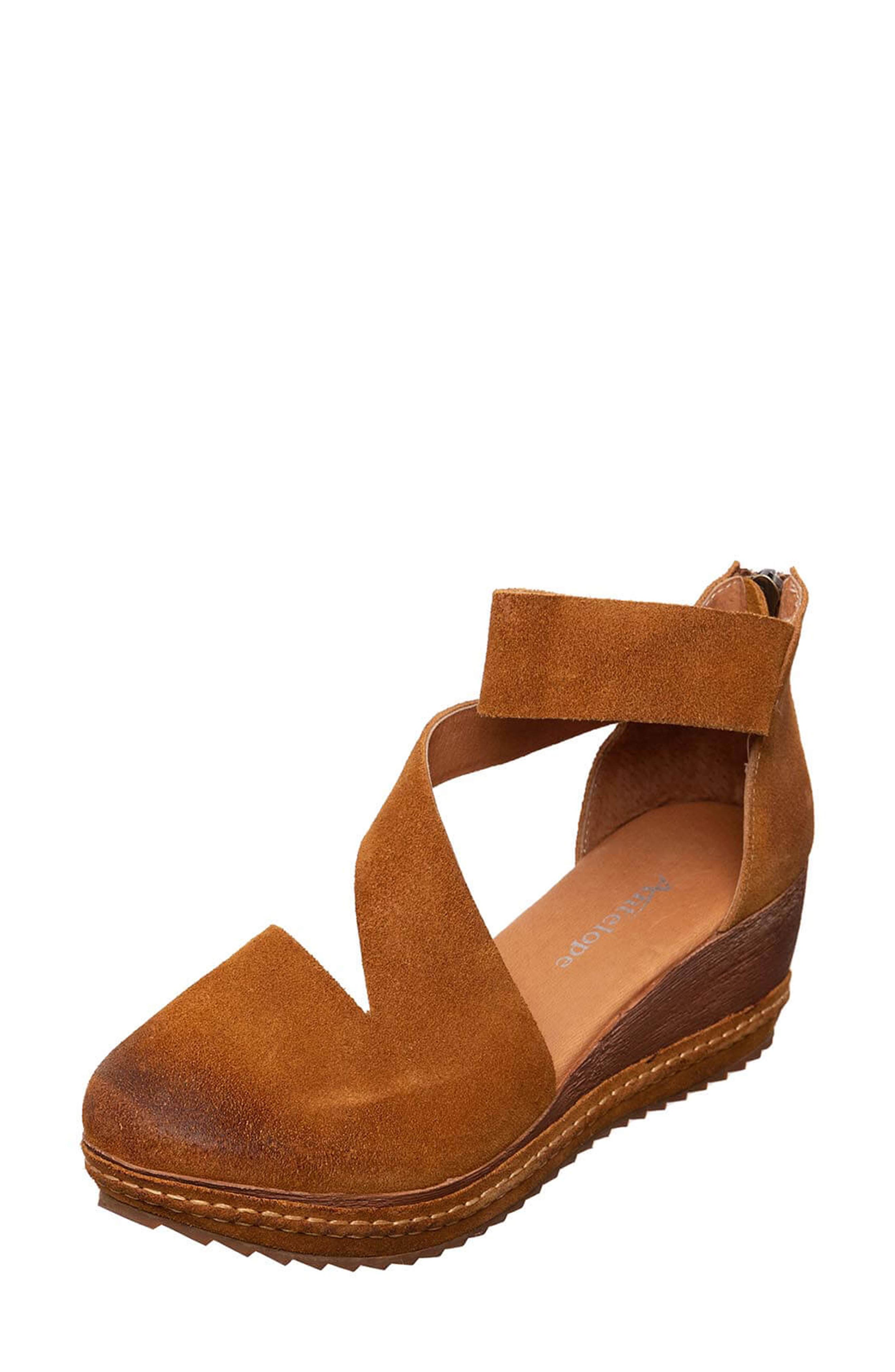 ANTELOPE Trudy Wedge Sandal, Main, color, Cognac