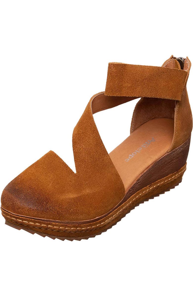 ANTELOPE Trudy Wedge Sandal, Main, color, Cognac