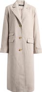 Lauren Ralph Lauren Longline Herringbone Wool Blend Reefer Coat