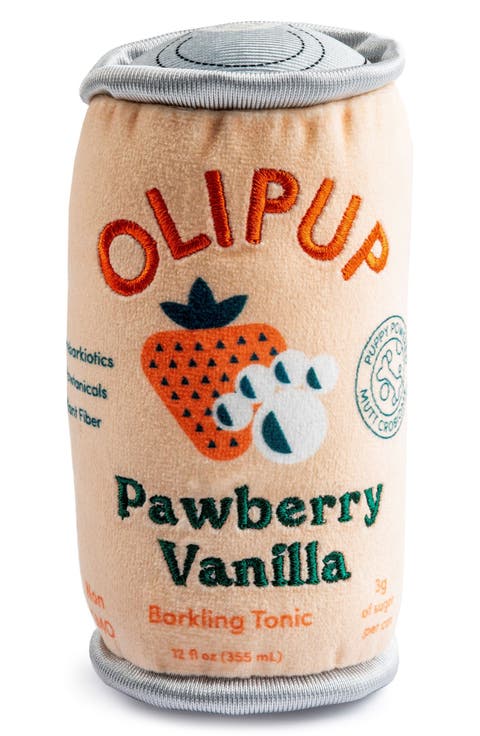 Olipup Soda Pawberry Vanilla Plush Dog Toy