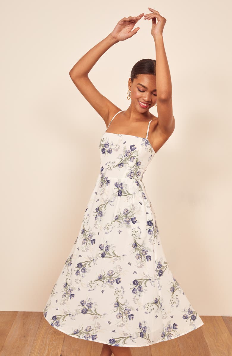 Reformation Rosehip Fit & Flare Dress, Alternate, color,