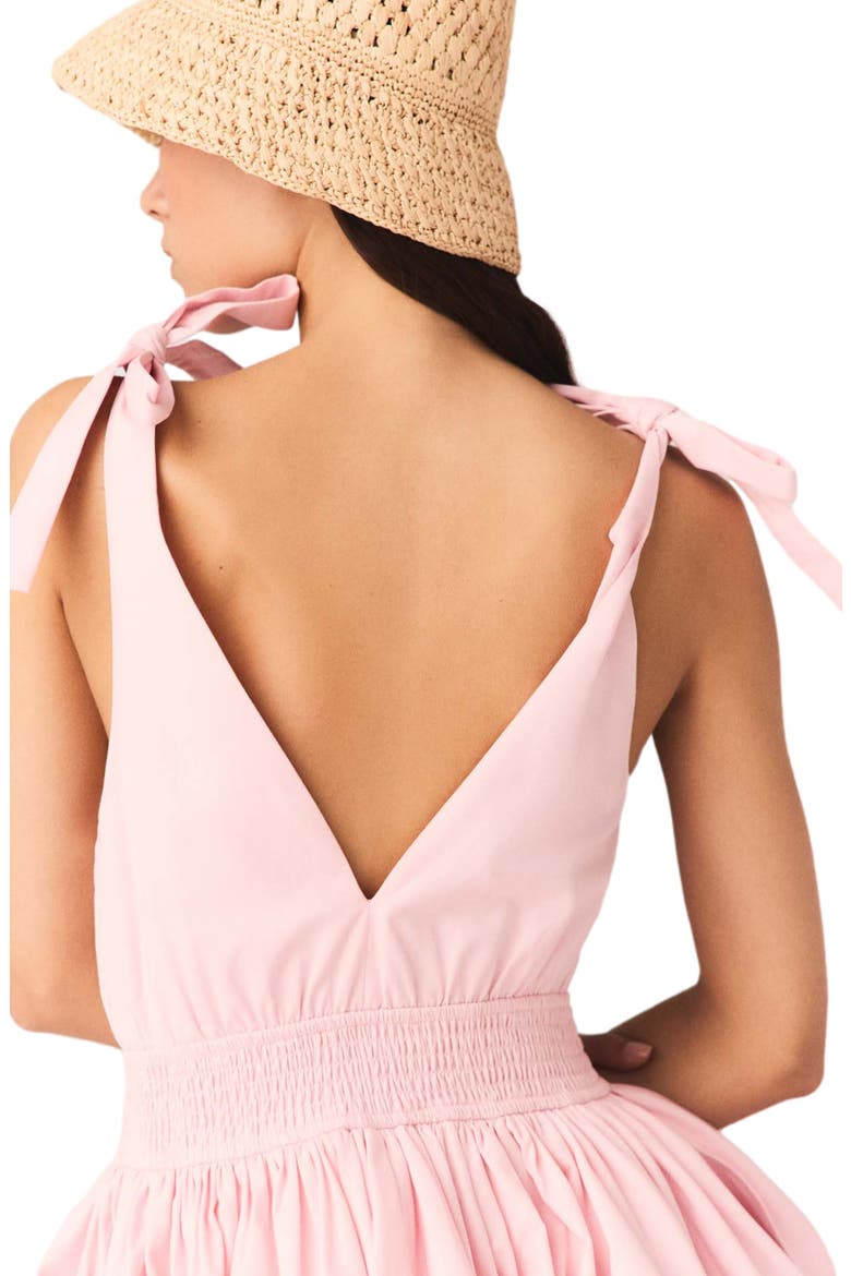 Short flared cotton dress, Alternate, color, Pink