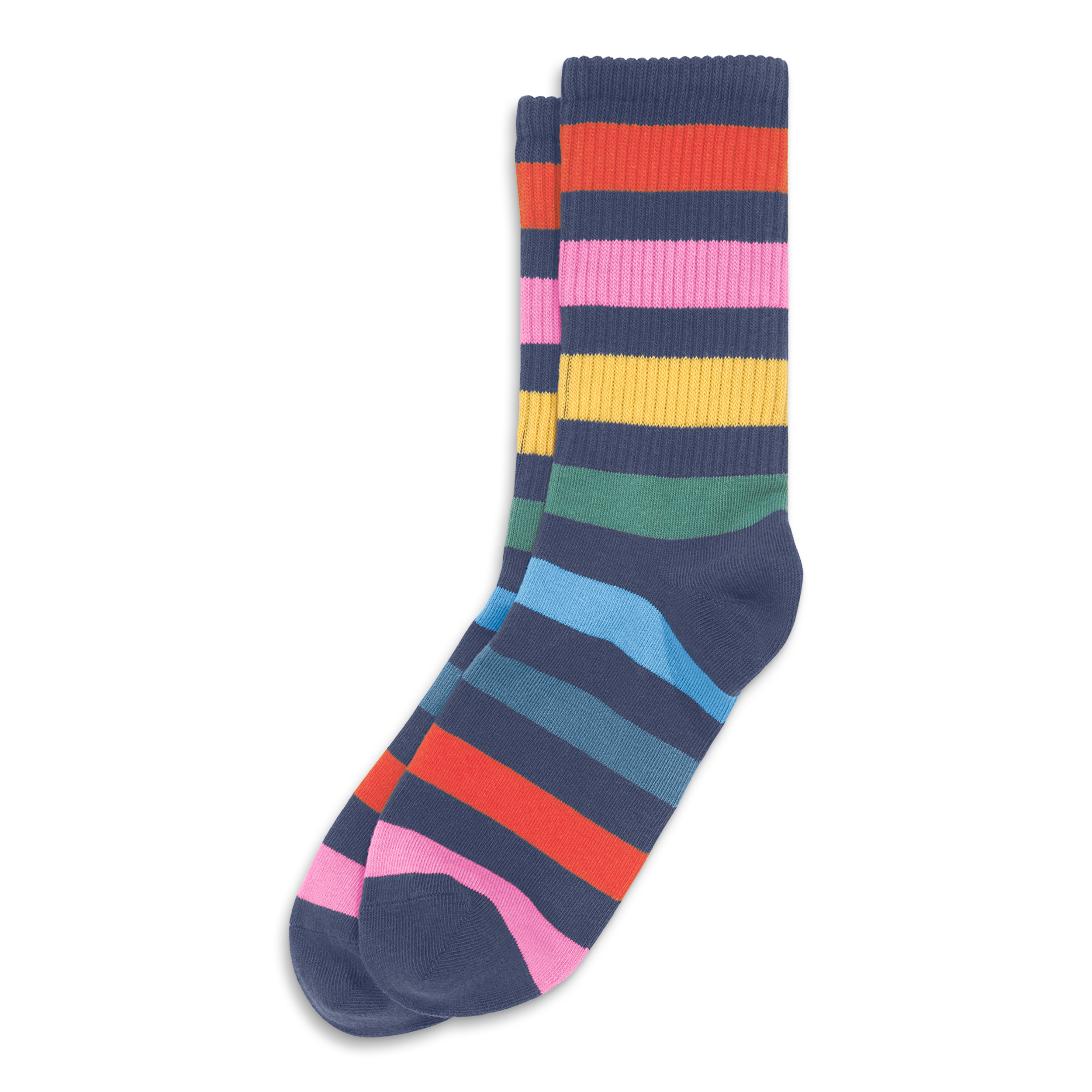 Sunwashed Navy Rainbow Stripe
