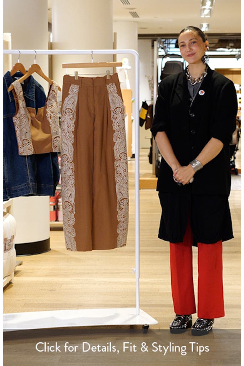 Celena Embroidered Detail Cotton Pants video