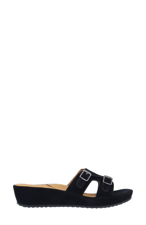 L'amour Des Pieds Careena Wedge Slide Sandal In Black
