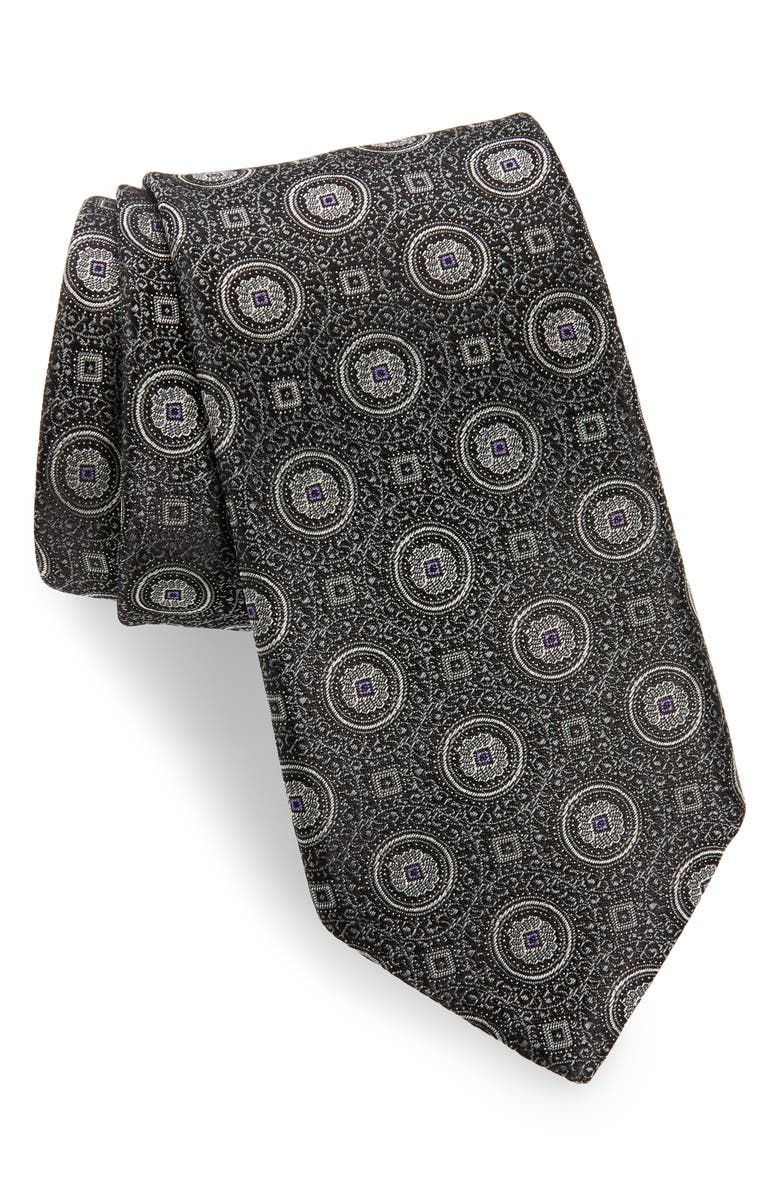 Canali Medallion Silk Tie, Main, color, 