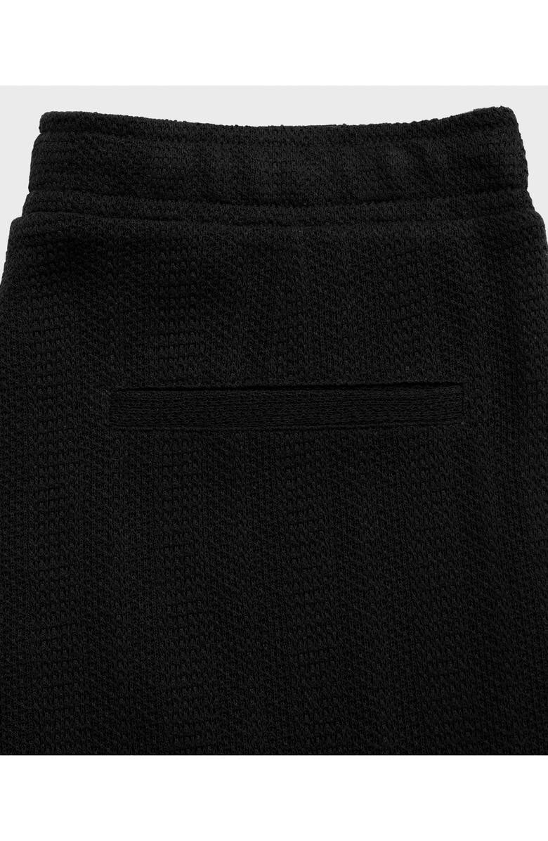 MANGO Structured Knit Shorts, Alternate, color, Black