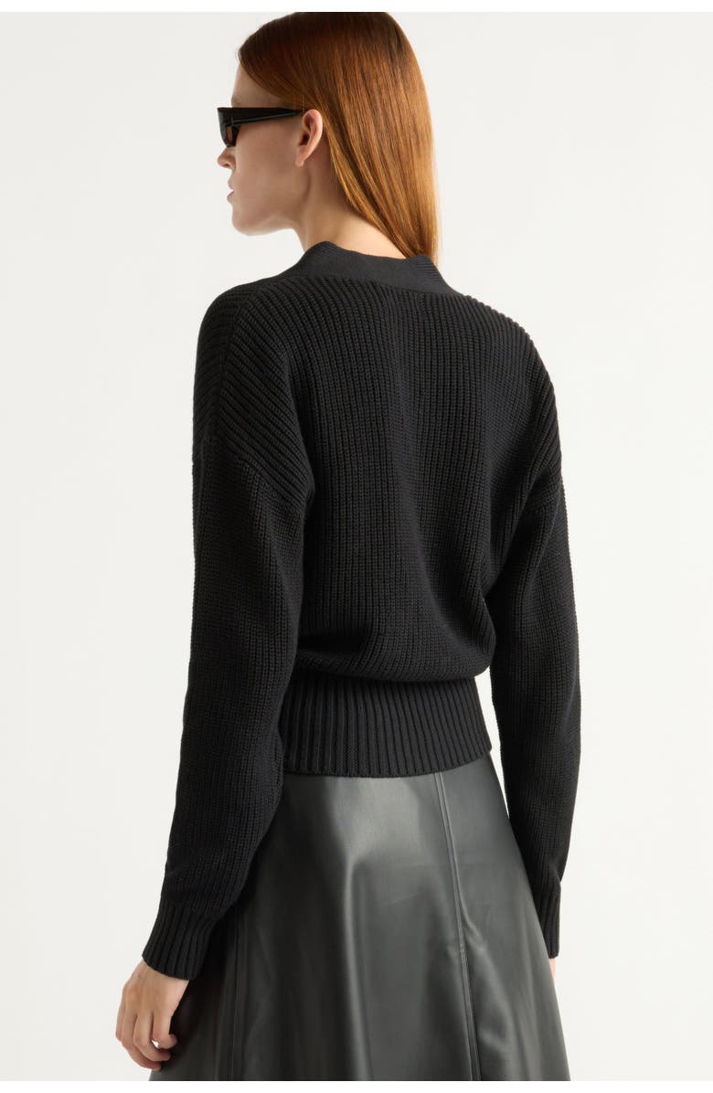 Modern Citizen Maren Cropped V-Neck Sweater, Alternate, color, Black