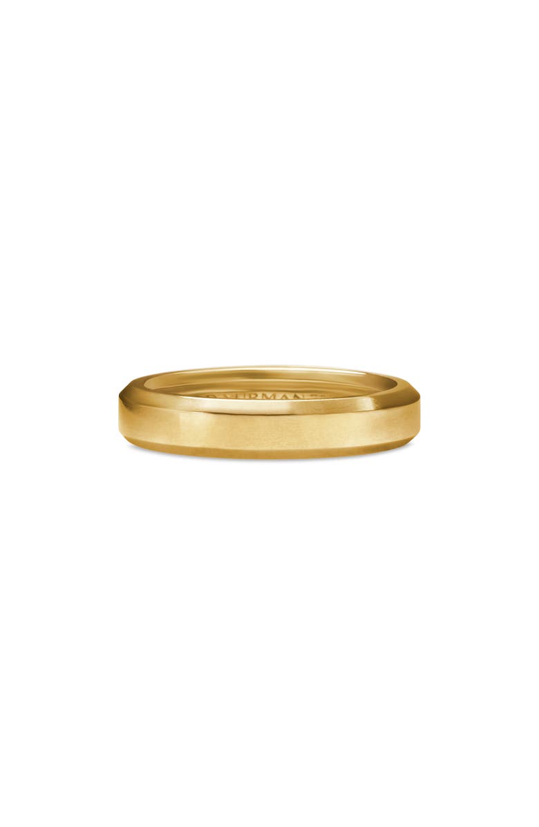 David Yurman Beveled Band Ring in 18K Yellow Gold, Alternate, color, Gold