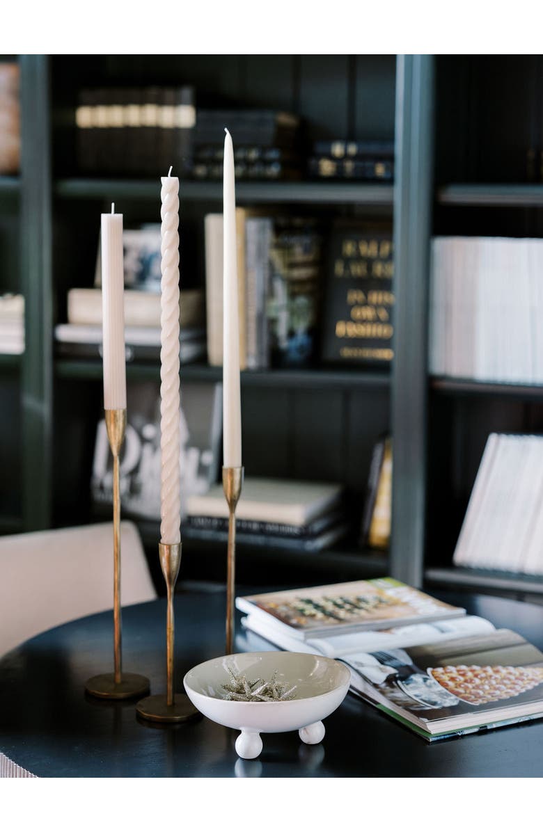 CG Hunter Handcrafted Antique Brass Candlesticks, Alternate, color, Brass