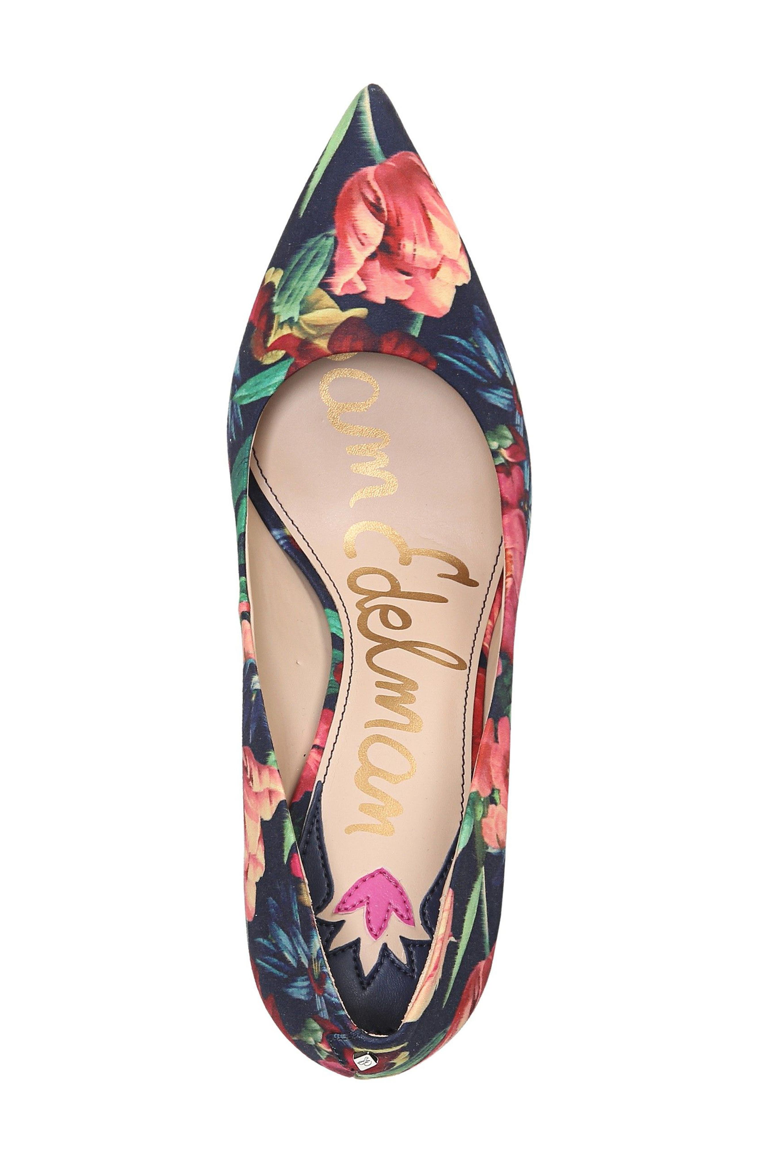 Hazel Pump, Alternate, color, NAVY FLORAL FABRIC