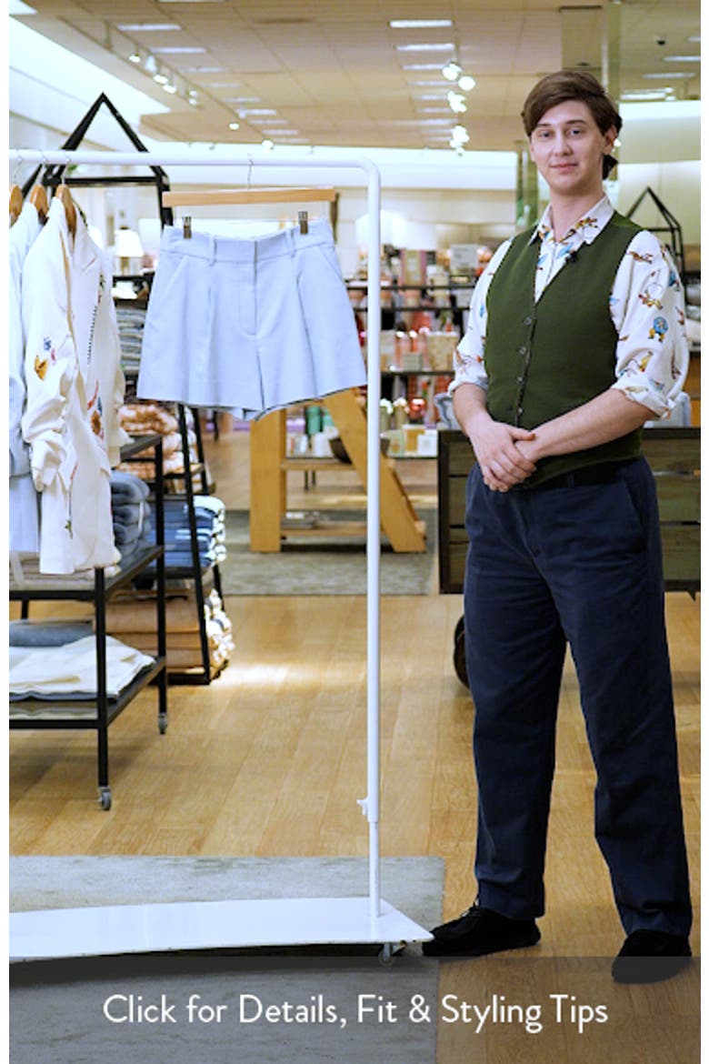 Craig High Waist Cotton Blend Twill Shorts video