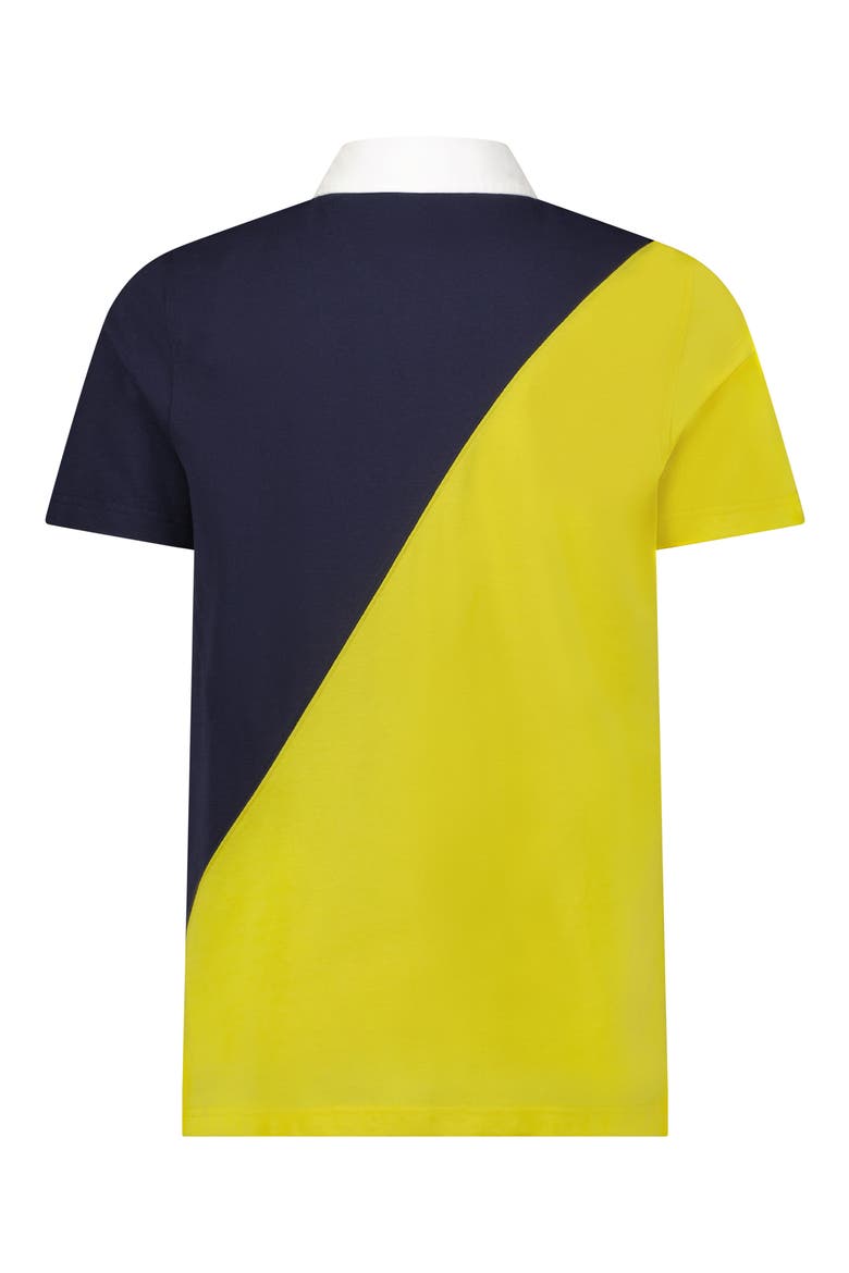 Colorblock Cotton Polo, Alternate, color, NAVY/YELLOW