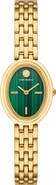Tory Burch The Oval Malachite Bracelet Watch, 22mm x 28mm