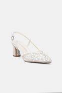 Forever & Always Shoes Kristen Pearl Embellished Block Heel Pump