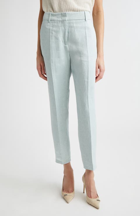 Slim Fit Linen Trousers