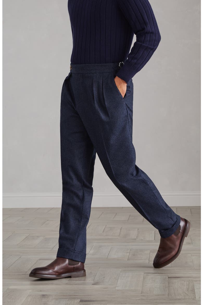 Flannel tailor fit trousers, Alternate, color, Blue