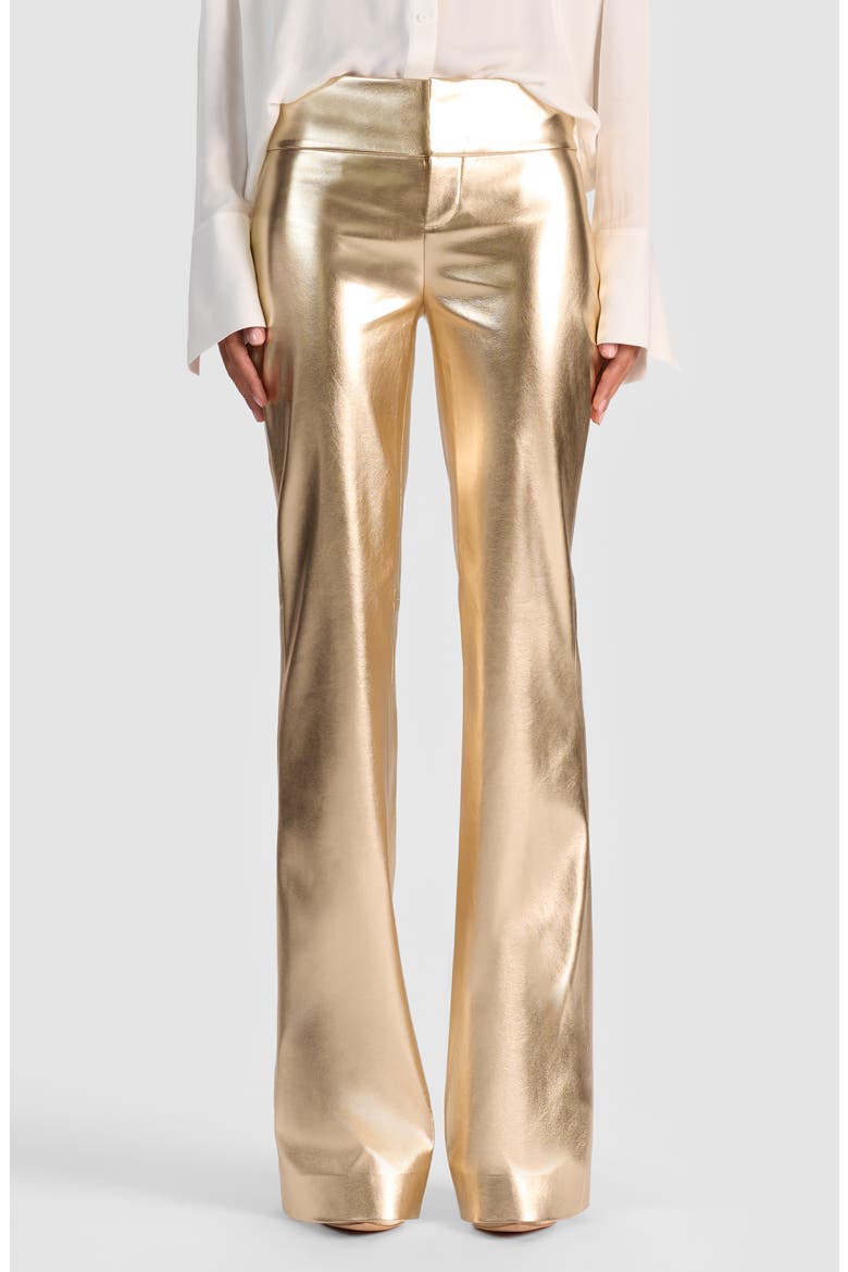 Metallic Faux Leather Pants, Main, color, GOLD